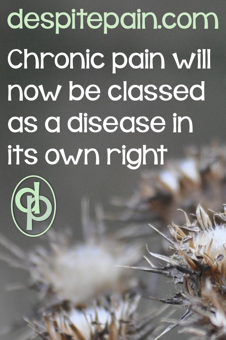 Chronic pain will now be classed as a disease in its own right by the world Health Organisation